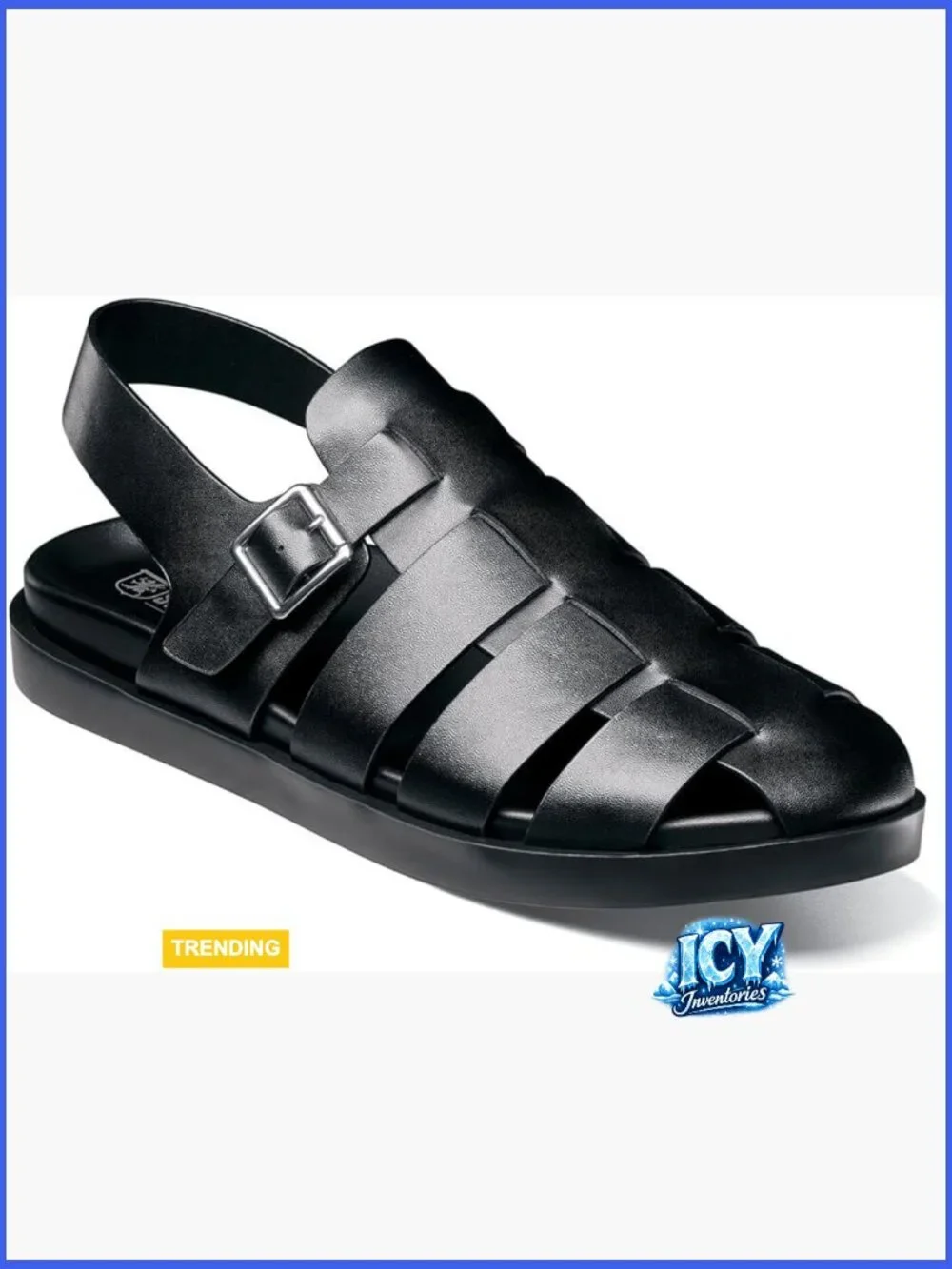 Men's Slingback Buckle Sandal with Cushioned Footbed